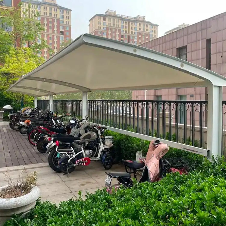 仲巴县膜结构电动车棚